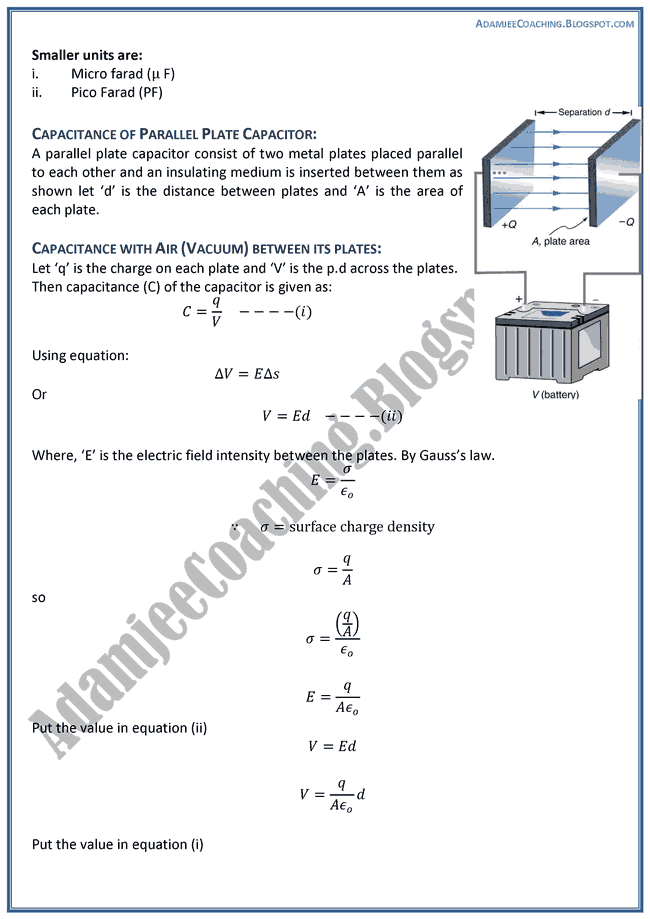 Electrostatics-Theory-Notes-Physics-XII