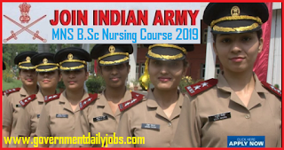 Military Nursing Service 2019 Online Applications Invited for B.Sc. Nursing Course, 