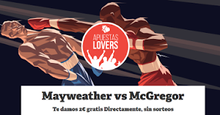 paf 2 euros sin sorteos Mayweather vs McGregor 26 agosto