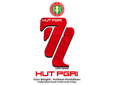 logo hut pgri ke 77 tahun 2022