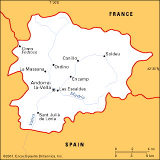 Mappa Andorra Regione