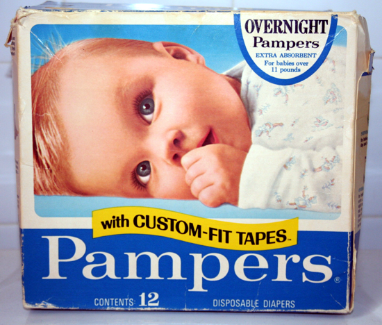 Pampers package 1971