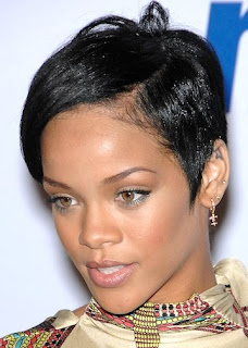 Female Celebrity Hair Style With Black Short Hair Cut With Image Rihanna's Short Hairstyle Gallery Picture 5