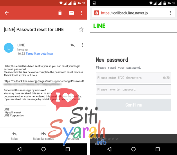 Cara Reset Kata Sandi Line Android