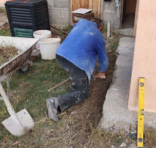 Sally prepares the ground