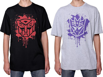 Transformers x The Loyal Subjects T-Shirts by Sket-One - Autobot Logo Stencil & Decepticon Logo Stencil T-Shirts