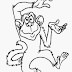 Dancing Monkey Coloring Pages