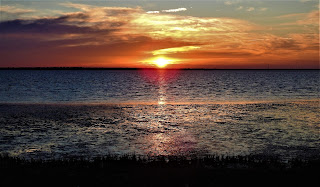 sunset on Charleston Harbor