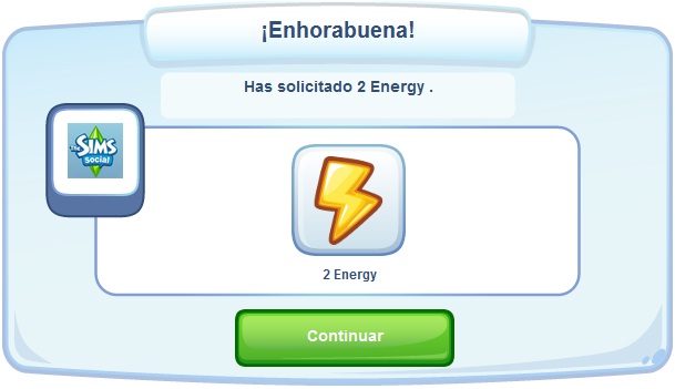 energia gratis sims social facebook