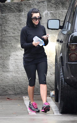 Kim Kardashian out for a workout in Beverly Hills