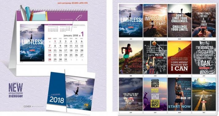 40 Contoh Desain Kalender Meja Modern dan Kreatif 2019 