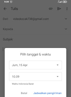 Membuat jadwal pengiriman email