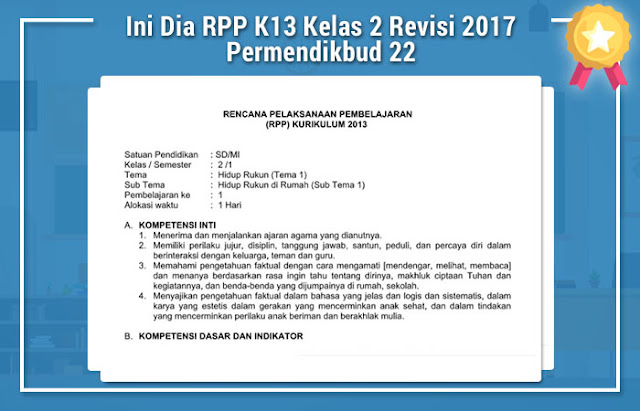 RPP K13 Kelas 2 Revisi 2017 Permendikbud 22