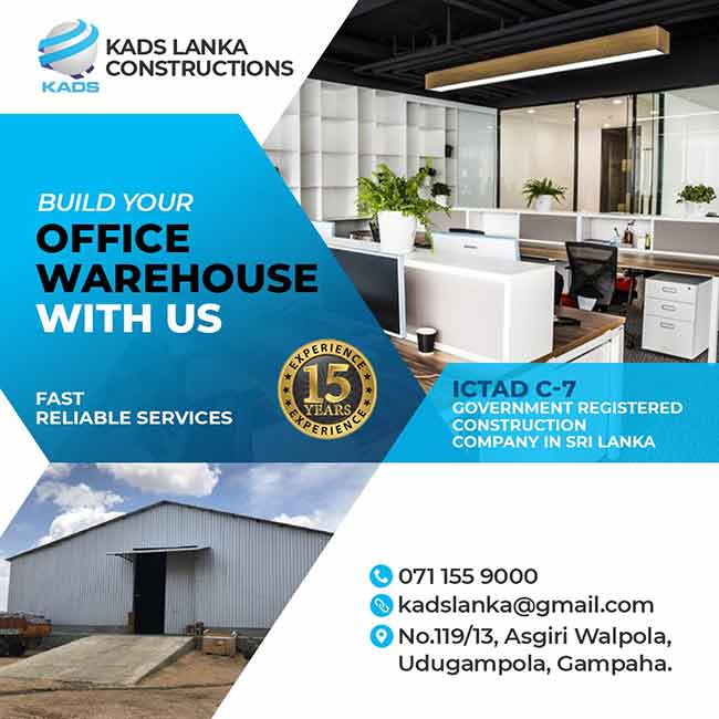 Build your Office / Warehouse with us - KADS LANKA Constructions