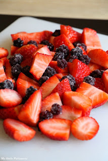 Crumble de fruits Poire Fraise Myrtille