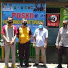 Kades Safri Menerima Kunjungan Wakapolsek Marbo dan Personil di Balla Ewako Pencegahan Penularan Covid 19 di Desa Pattopkang
