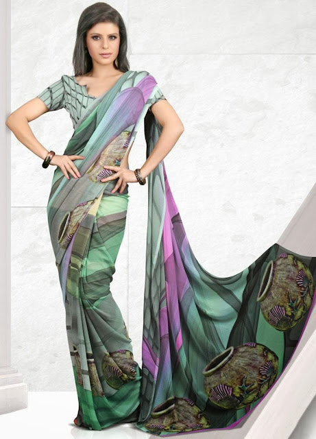 printed-saree-designs-fashion-dresses-2014