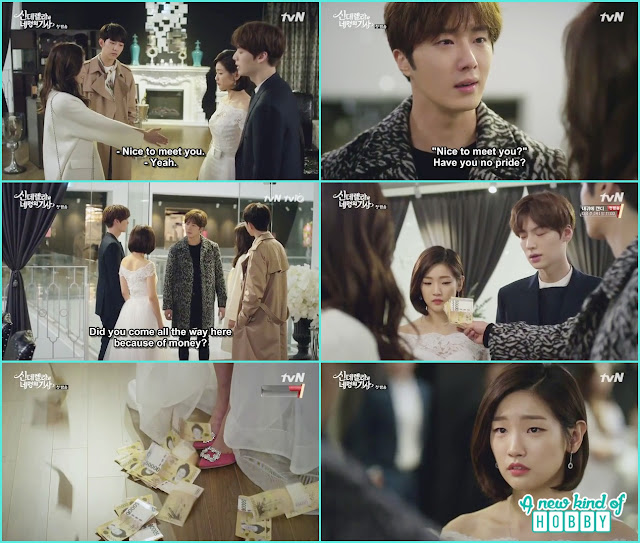 ji won throw money on ha won face  - Cinderella and 4 Knights - Episode 1 Review - Kdrama 2016