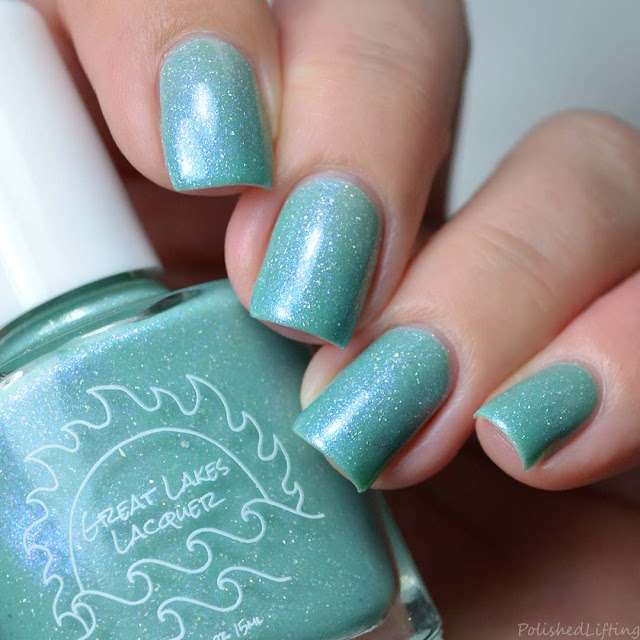 teal thermal nail polish