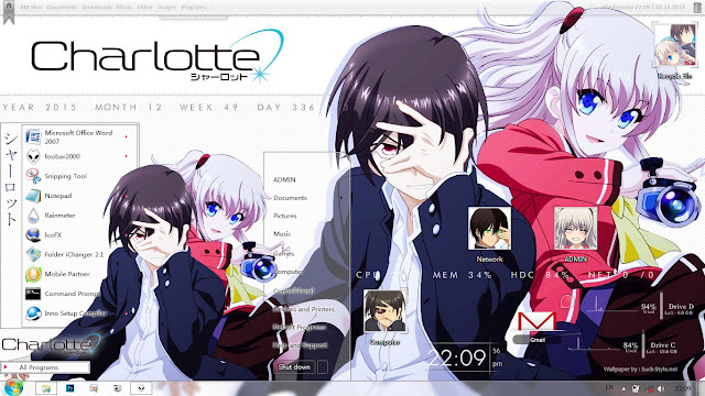 Theme Windows 7 Charlotte シャーロット