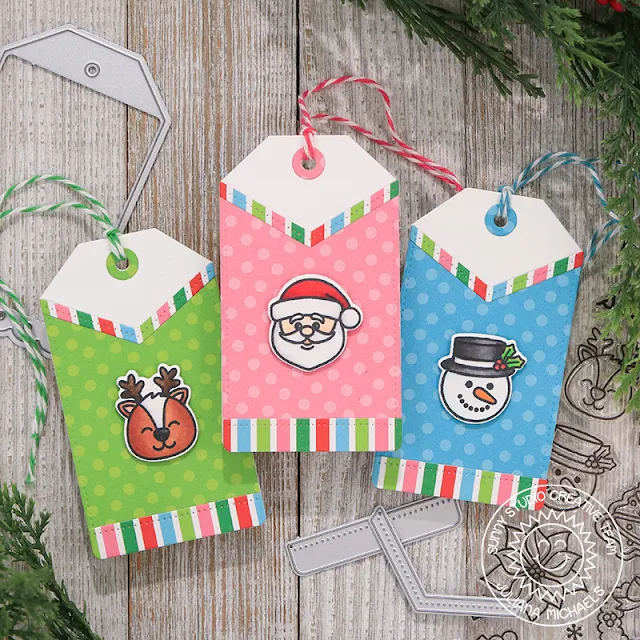 Sunny Studio Stamps: Build-A-Tag Holiday Cheer Paper Christmas Icons Ugly Christmas Sweater Tags by Juliana Michaels