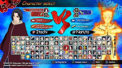 Pemilihan Character NS Ultimate Ninja Storm 3