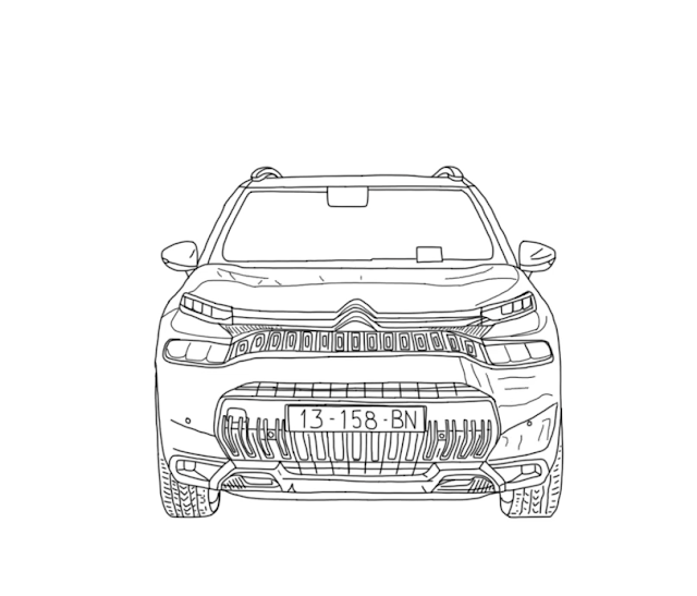 How to Draw Citroen C3 Aircross 2022 (in five steps)
