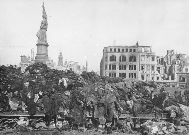 1945, Dresden - Like a mountain of dead bodies