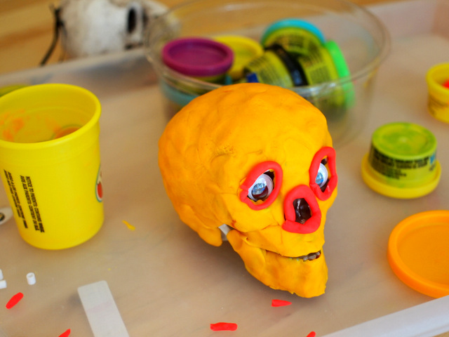 play doh sugar skull day of the dead activity kids