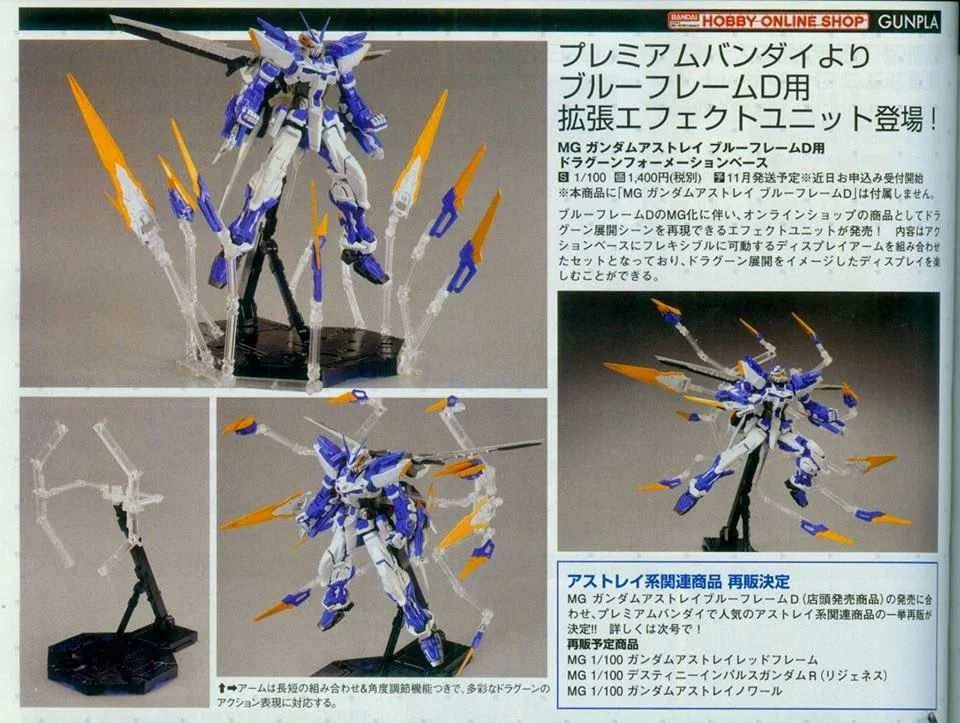 P-Bandai: MG 1/100 Astray Blue Frame D DRAGOON formation base - RE-ISSUE 2017