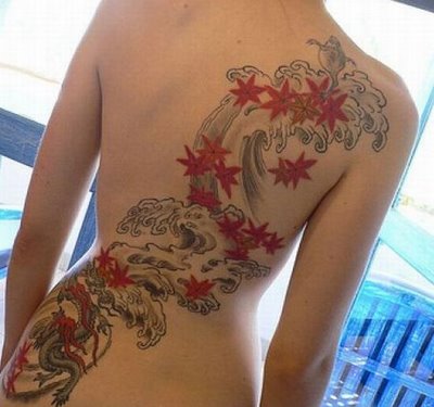 tattoo on back girl. Girls Back Tattoos Gallery.