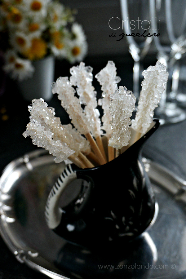 Come preparare i cristalli di zucchero in casa cristallizzazione glucosio ricetta - rock candy homemade recipe sugar crystals