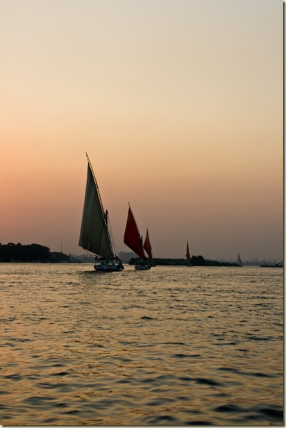 Sunset felucca ride on the Nile