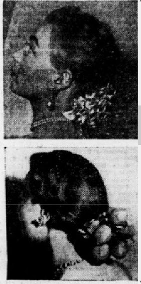 exemples de cache-chignon (Paris-presse L'Intransigeant, 31 mai 1951)
