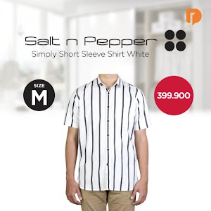 Salt N Pepper Simply Short Sleeve Shirt Size M White