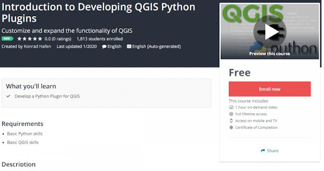 [100% Free] Introduction to Developing QGIS Python Plugins