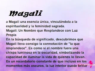 ▷ Significado del nombre Magali