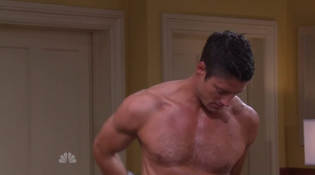James Scott is shirtless on Days of Our Lives