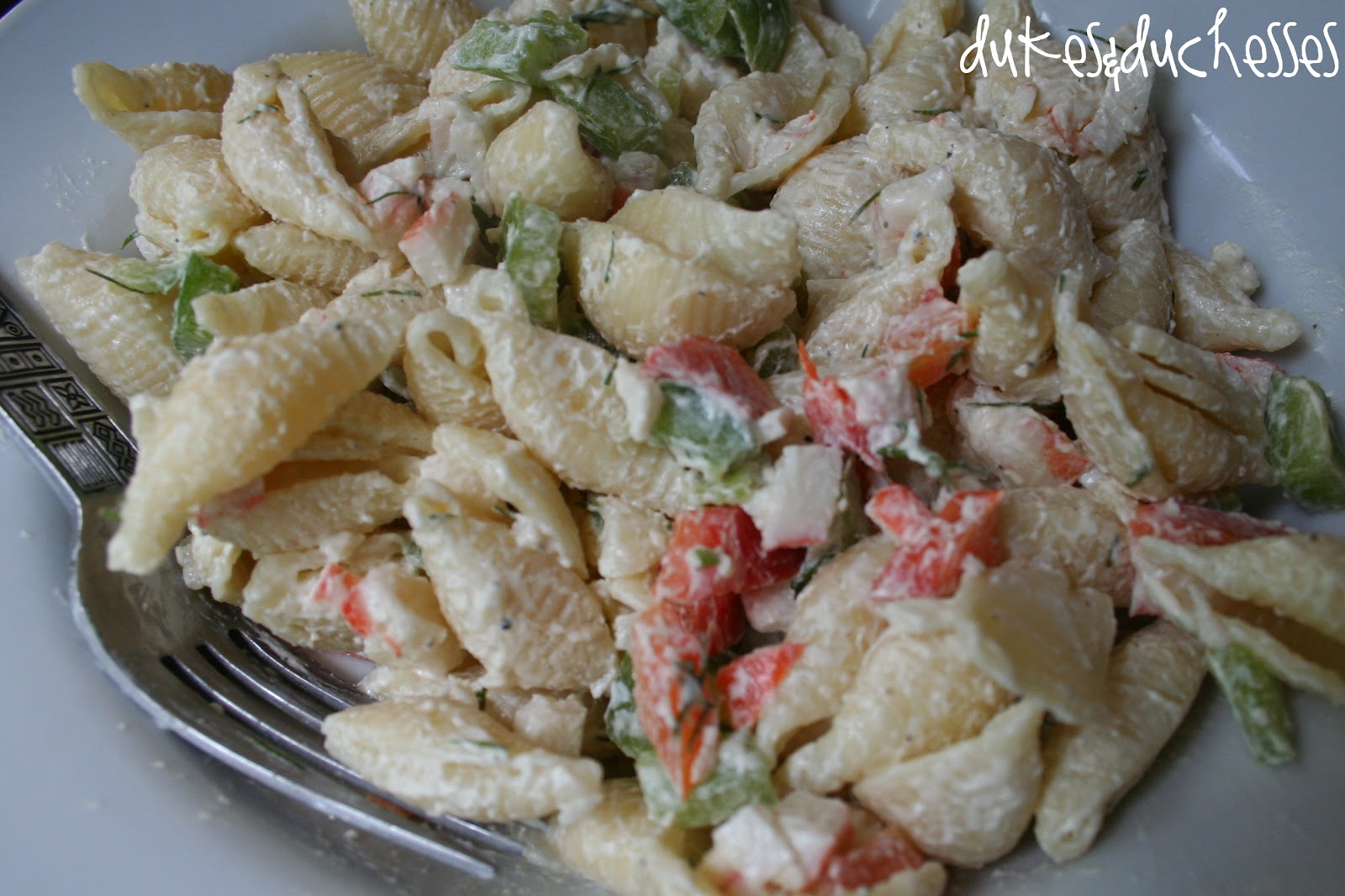 Crab Pasta Salad - Dukes and Duchesses