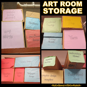 photo of: Art Room Storage (Art Room RoundUP via RainbowsWithinReach)