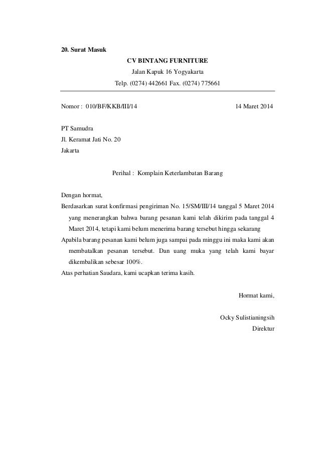 Contoh Surat Penawaran Produk Kertas Gallery - Download CV 