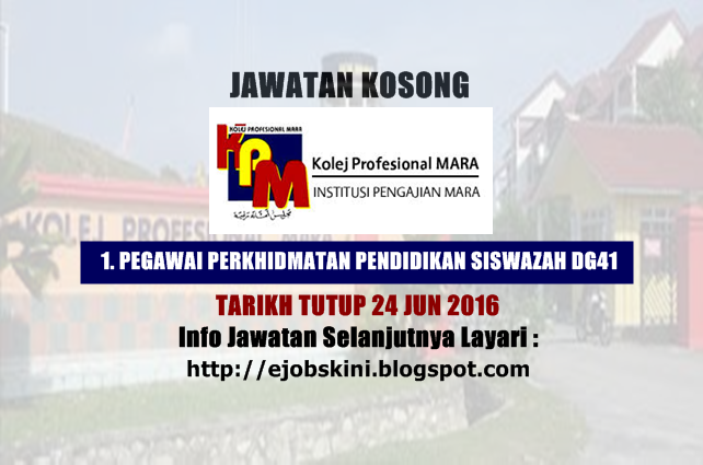 Jawatan Kosong Kolej Profesional MARA