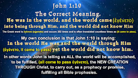 John 1:10 The Correct Meaning.