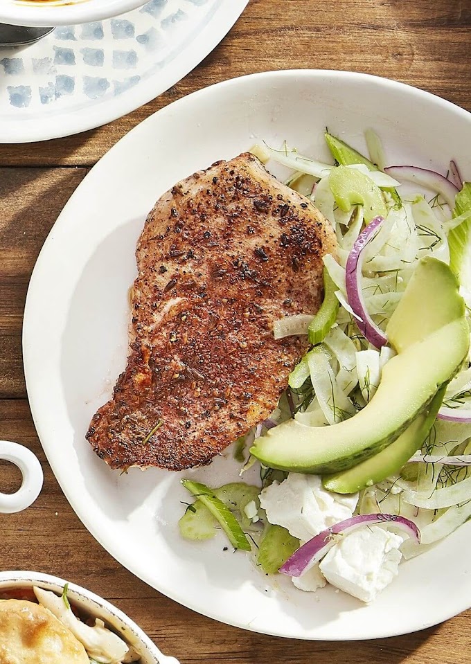 Blackened Chicken with Fennel Slaw