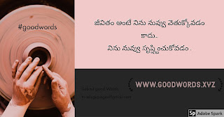 Telugu Quotes on searching Life and How to mould Life.