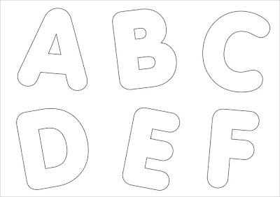 Moldes de Letras - Letras do Alfabeto - ABCDEF