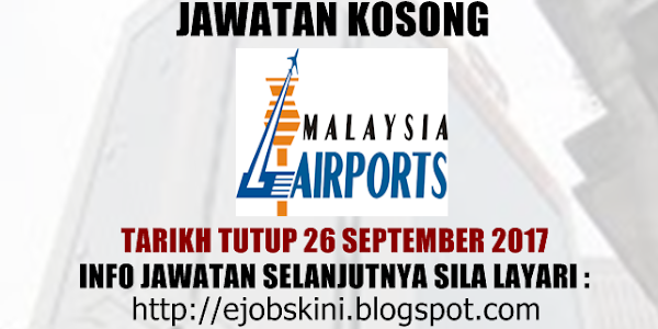 Jawatan Kosong Malaysia Airports (MAHB) - 26 September 2017