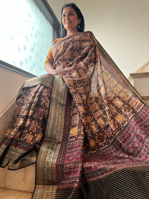 Unveiling Timeless Glamour: The Artistry of a Silk Printed Saree