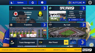 Update again to you frequently play the game Dream League Soccer DLS v5.04 Mod FIFA 18 by Damar Apk + Obb