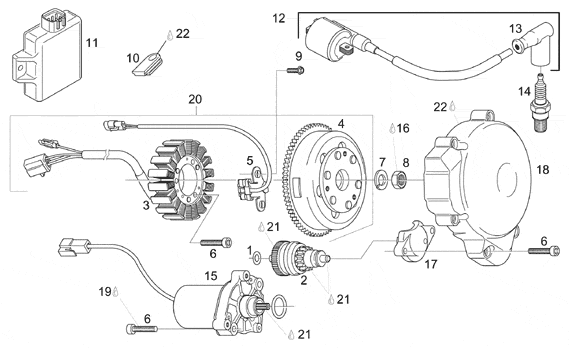 Aprilia RS 125 wiring diagrams - electrics  RS125